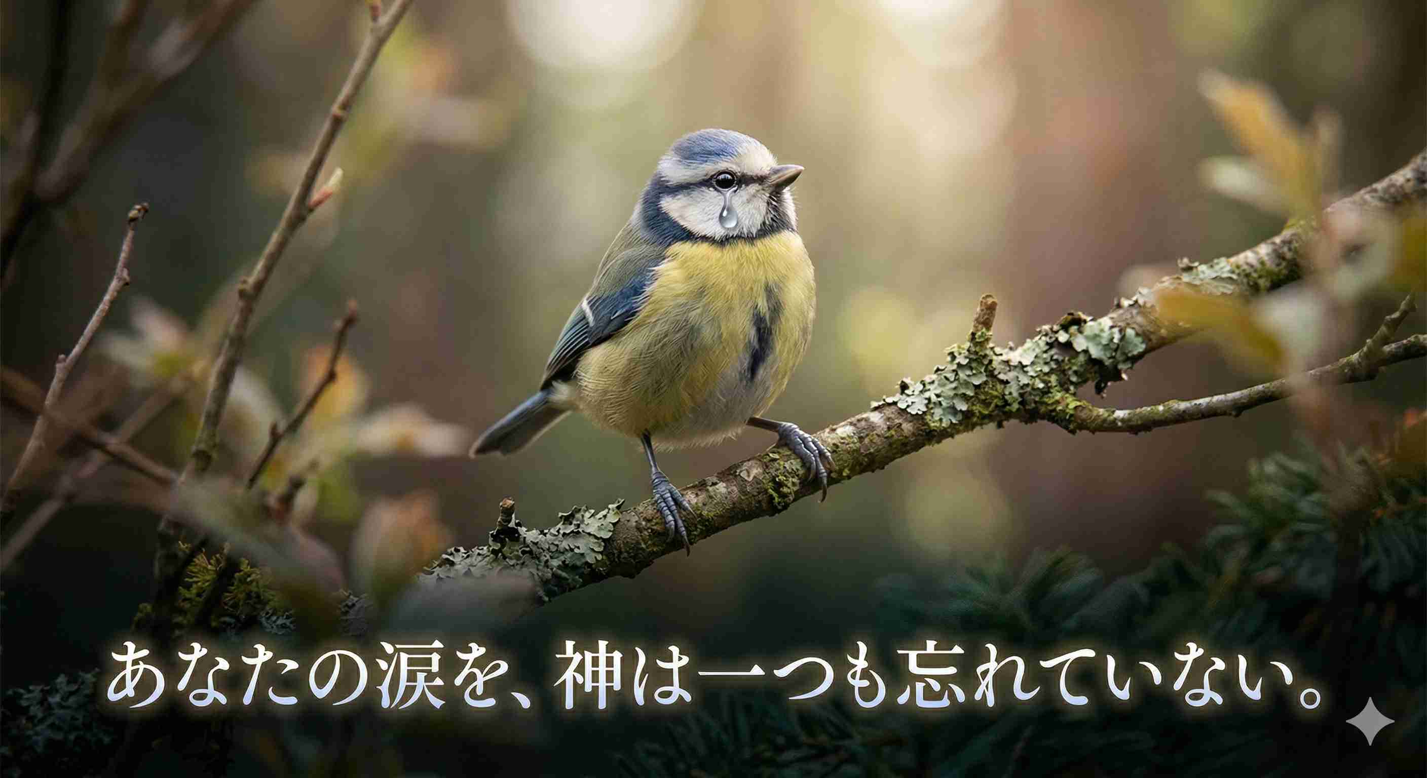 「あなたの涙を、神は一つも忘れていない。」