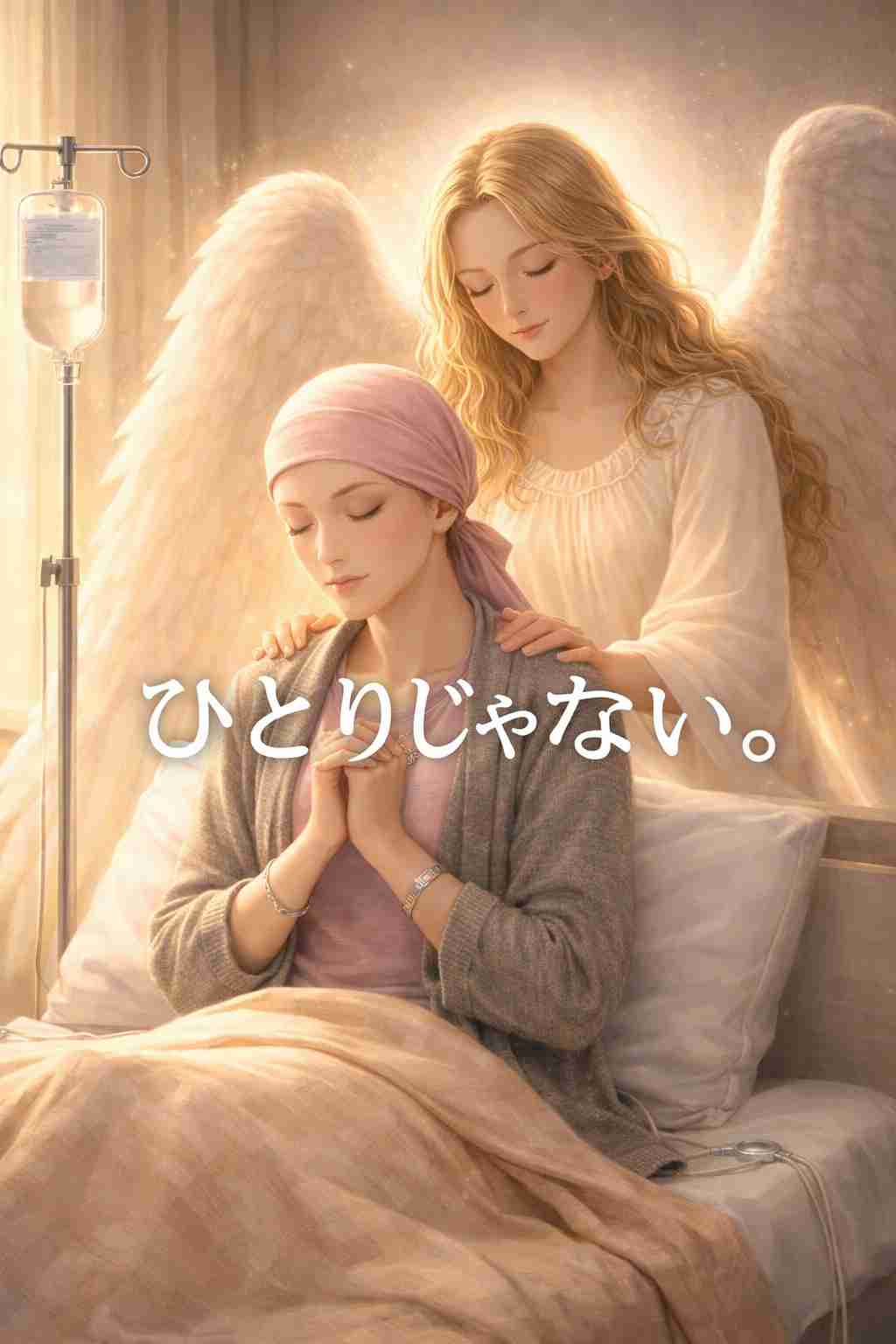 寄り添う人々のシルエットと、共に歩む神の存在を感じさせるイメージ