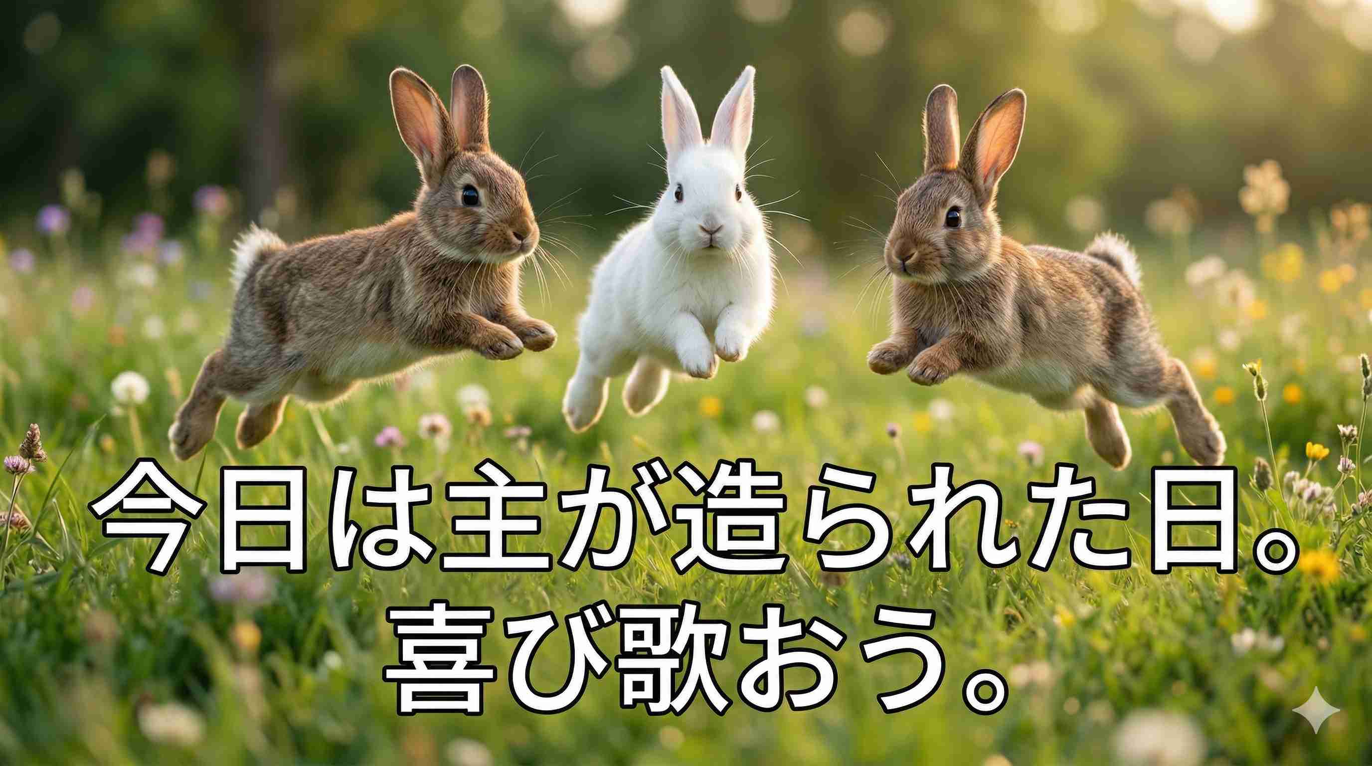 「今日は主が造られた日。喜び歌おう。」