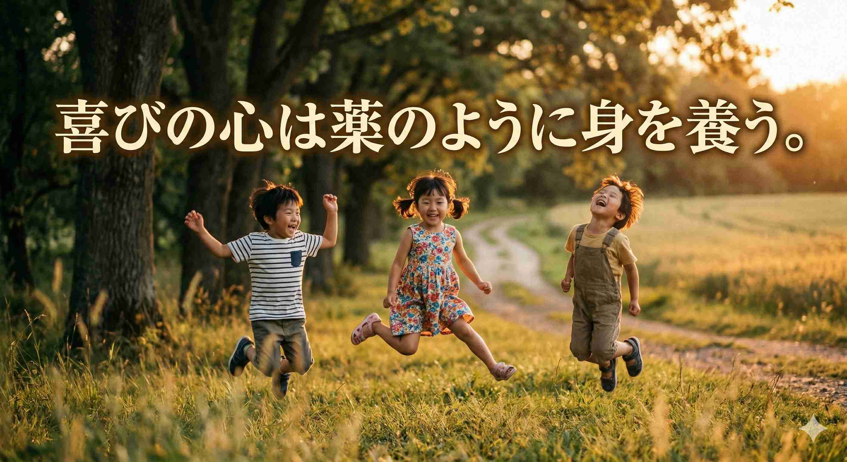 「喜びの心は薬のように身を養う。」