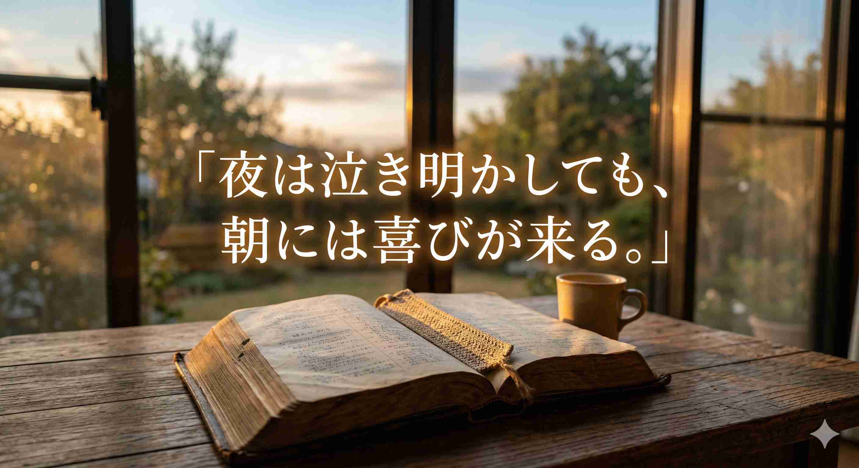 「夜は泣き明かしても、朝には喜びが来る。」