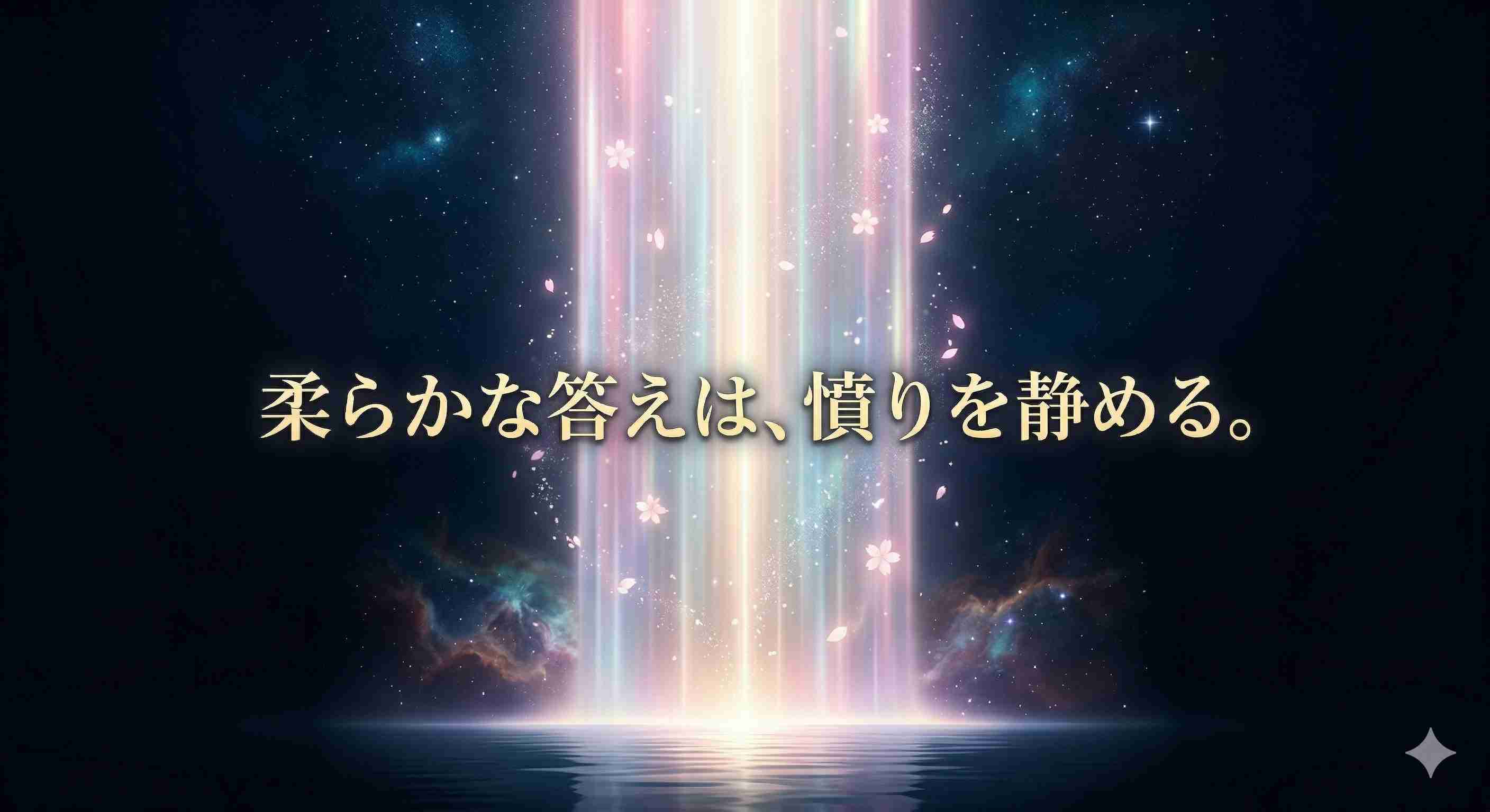 「柔らかな答えは、憤りを静める。」