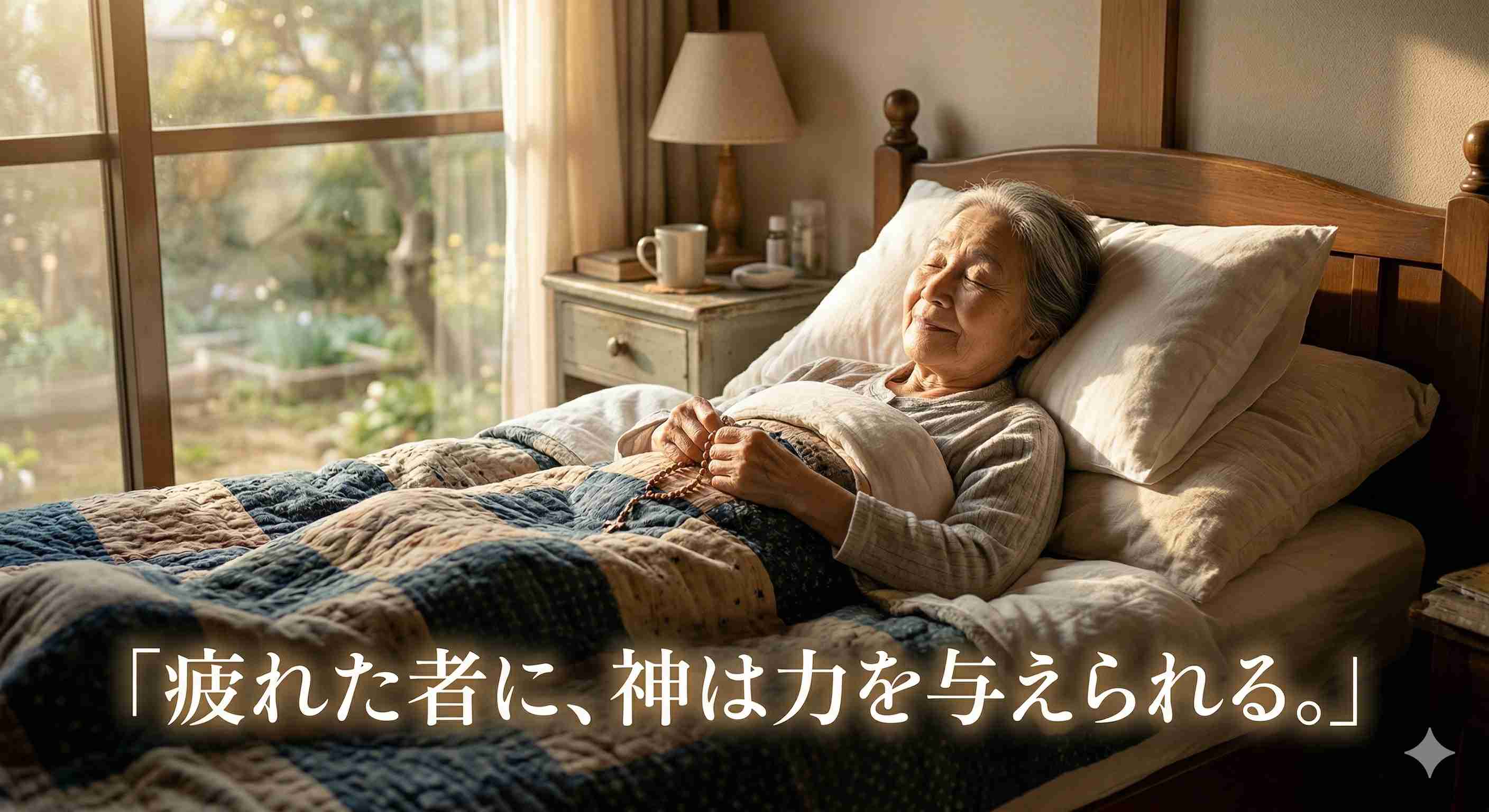 「疲れた者に、神は力を与えられる。」