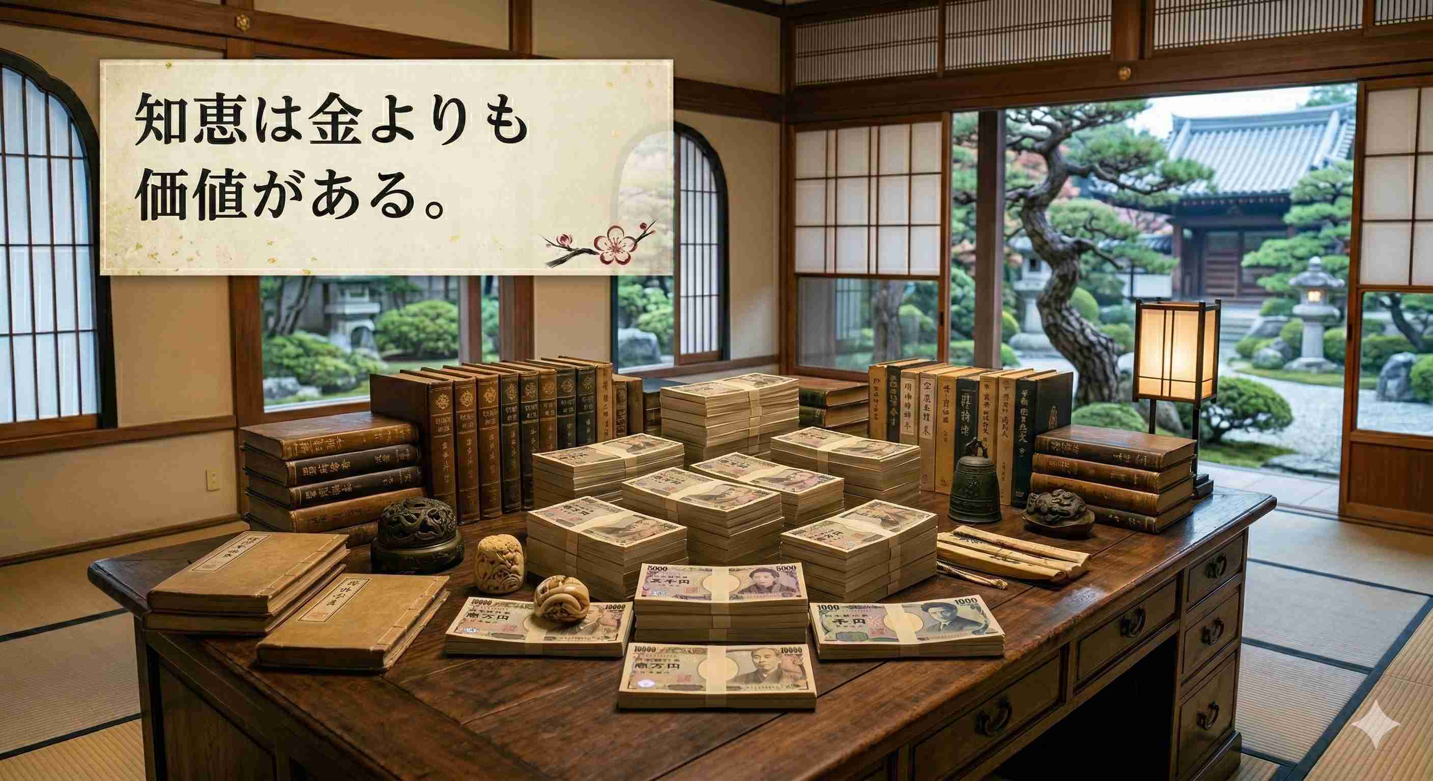 「知恵は金よりも価値がある。」