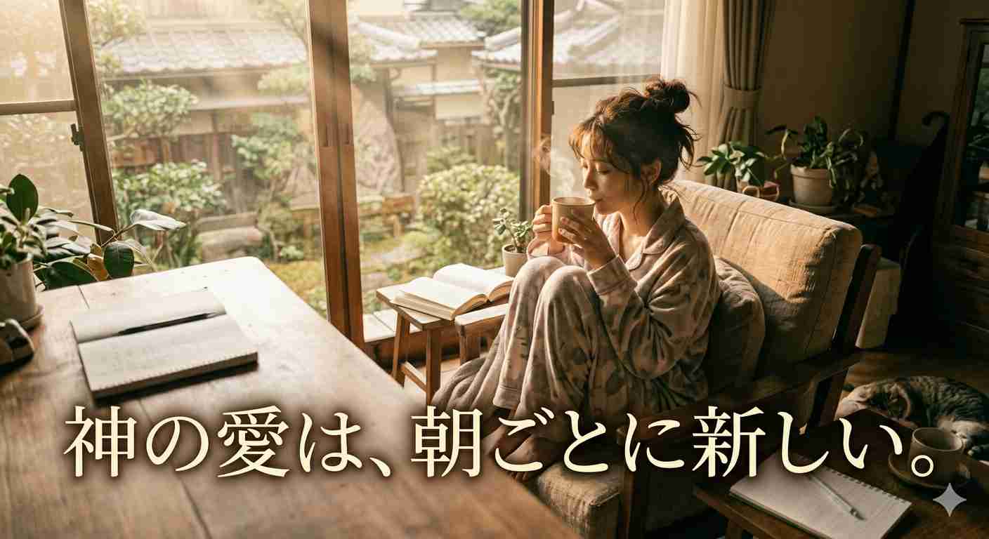 「神の愛は、朝ごとに新しい。」