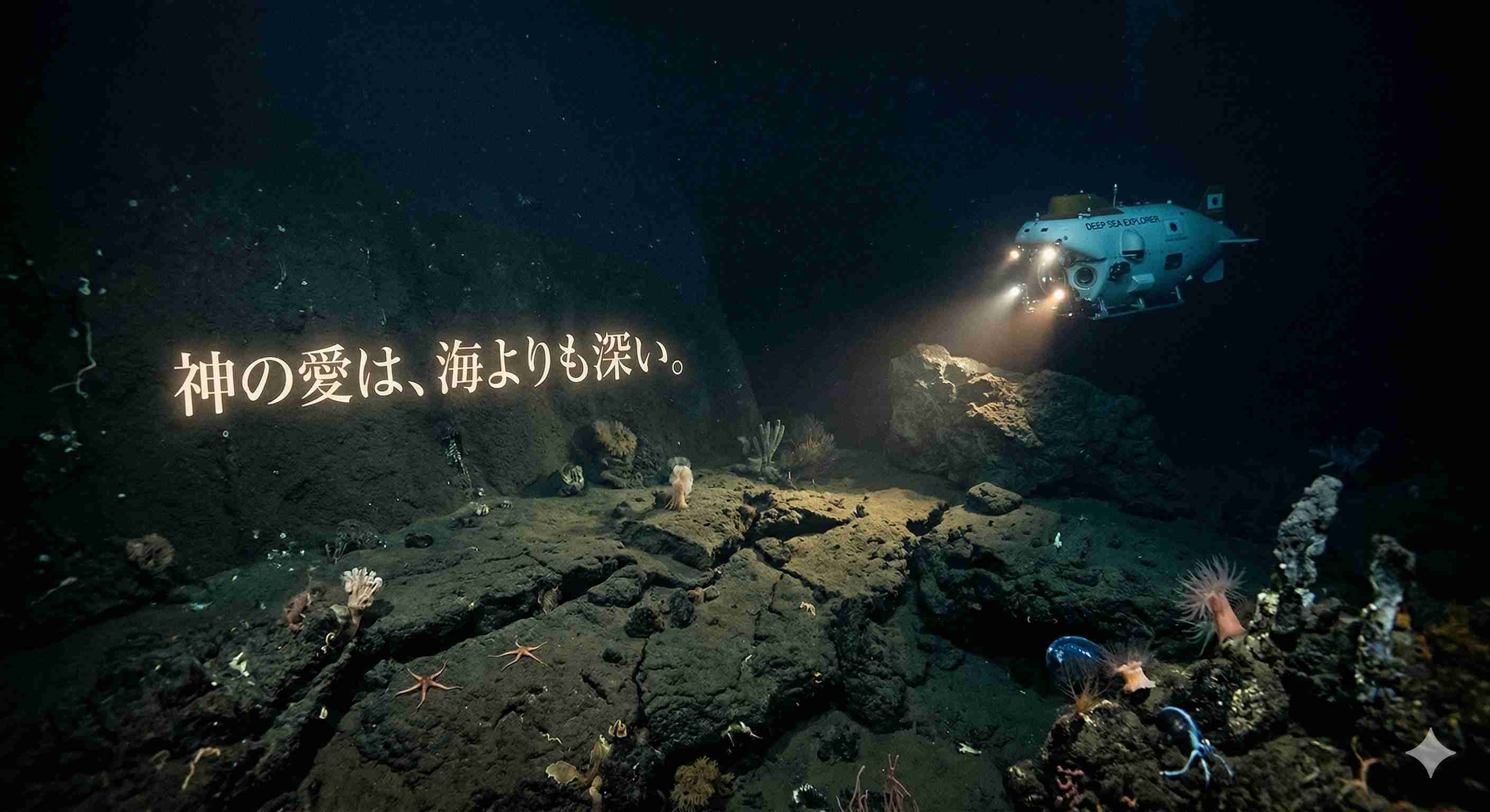 「神の愛は、海よりも深い。」