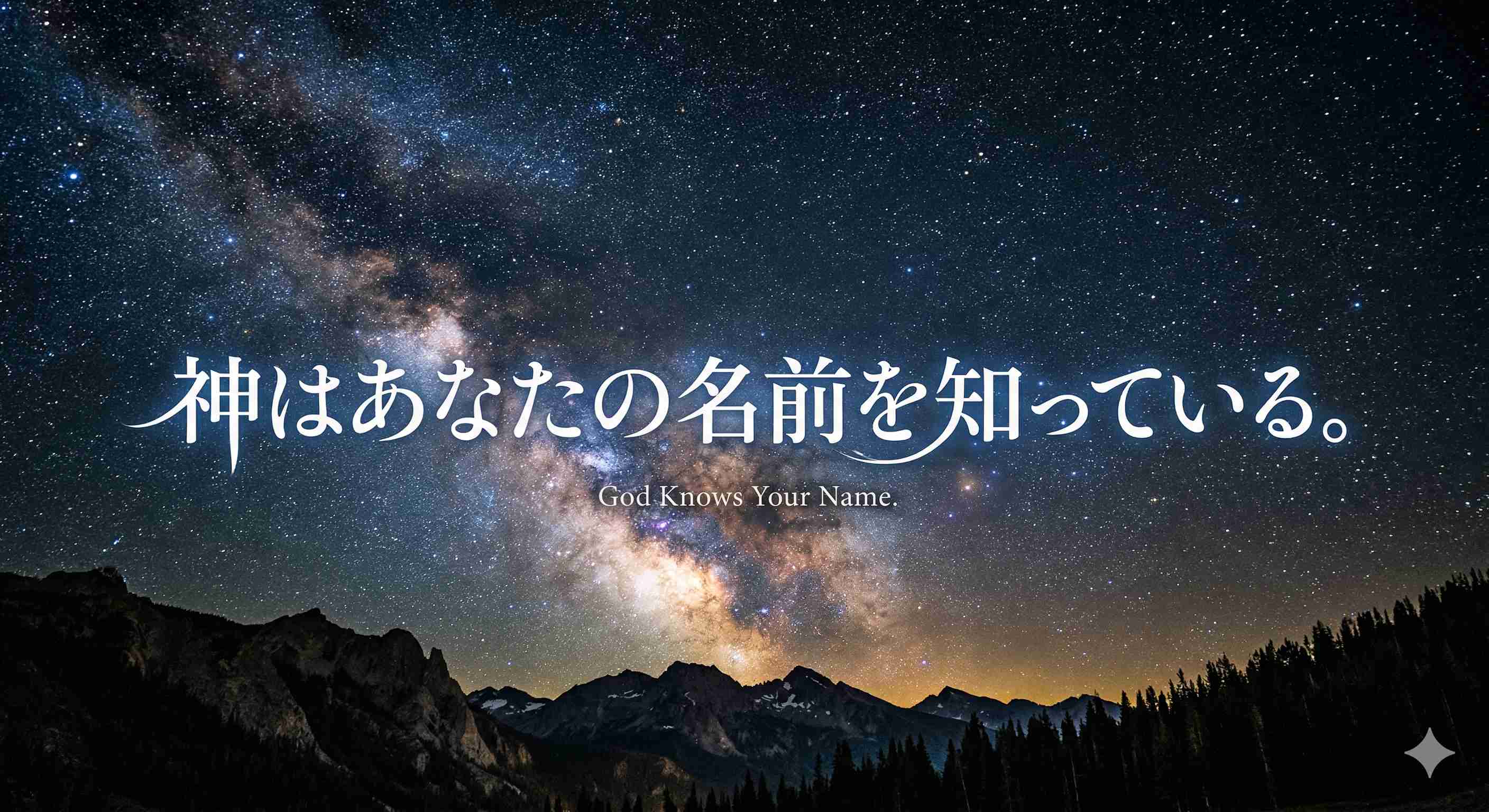 「神はあなたの名前を知っている。」