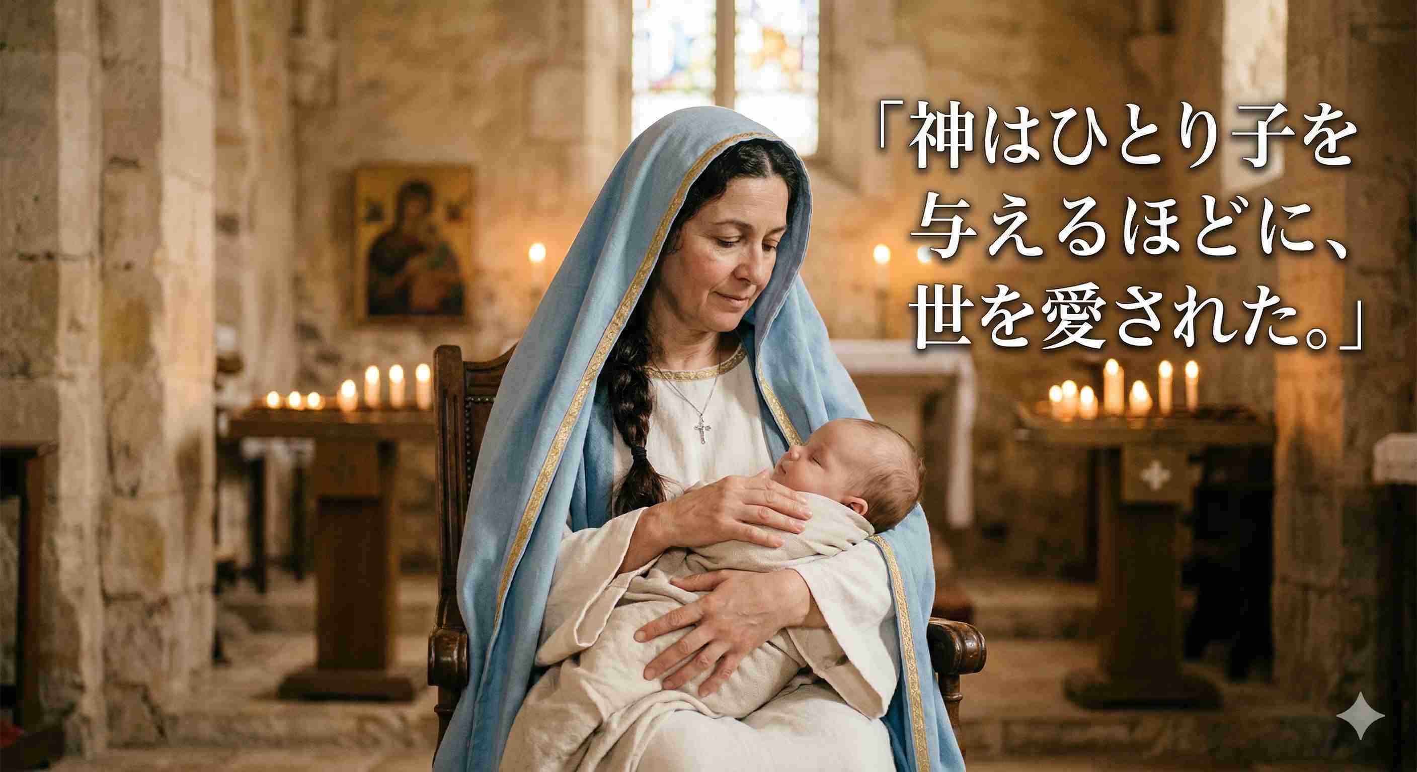 「神はひとり子を与えるほどに、世を愛された。」