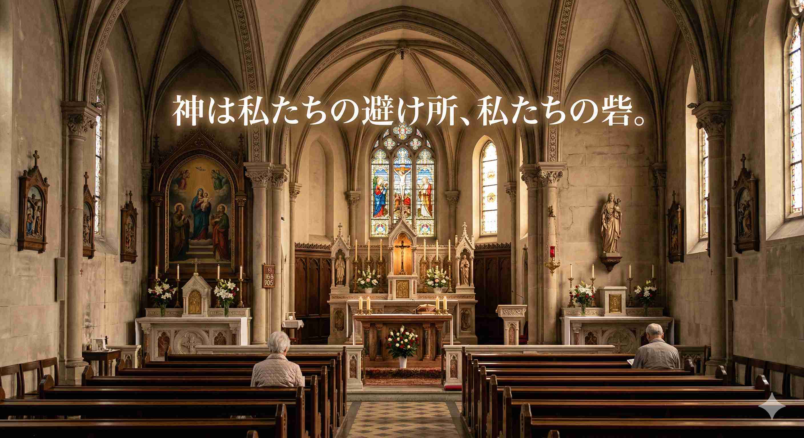 「神は私たちの避け所、私たちの砦。」