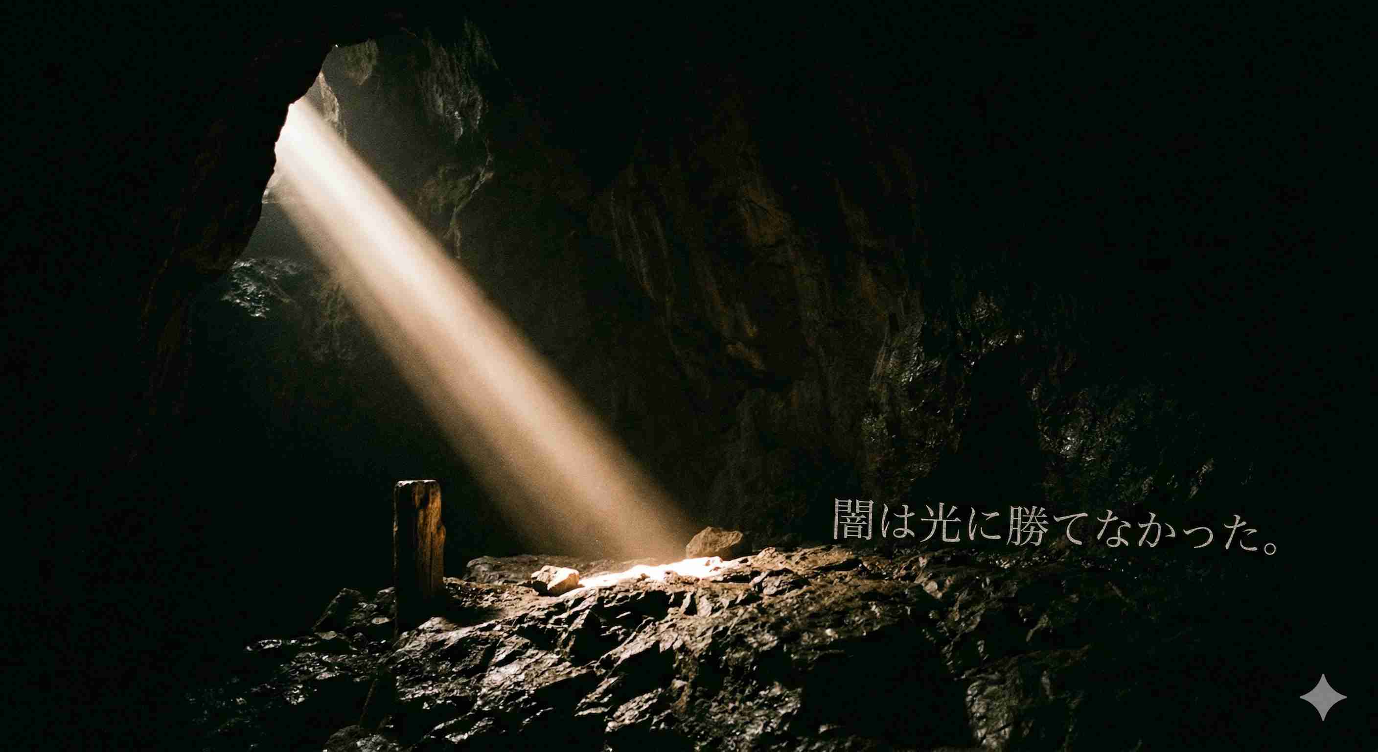 「闇は光に勝てなかった。」