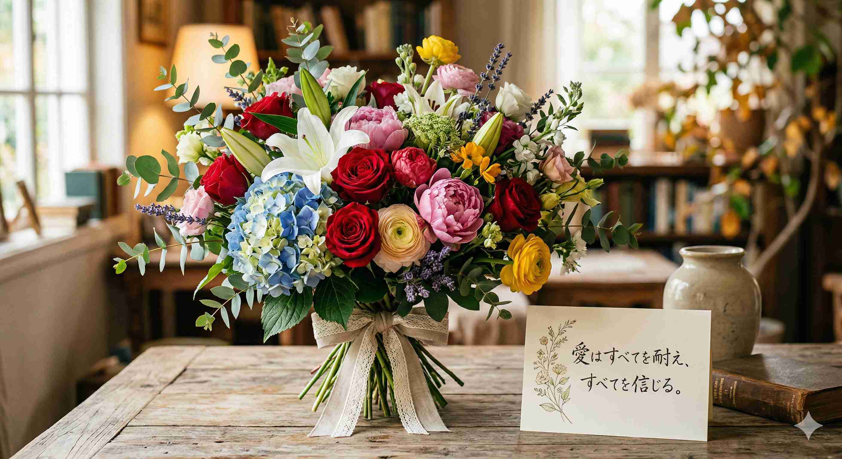 「愛はすべてを耐え、すべてを信じる。」